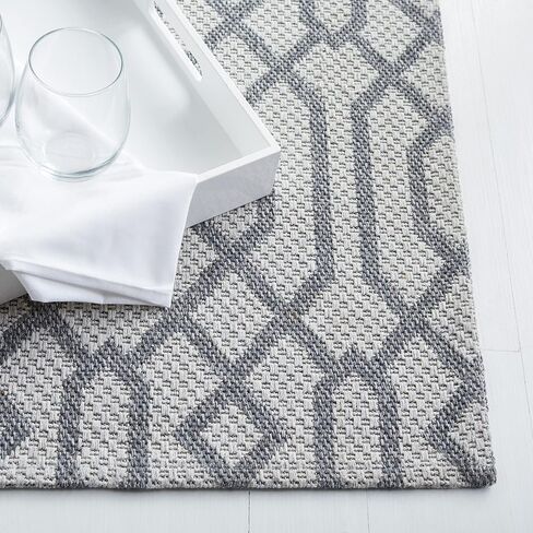 MARTHA STEWART x SAFAVIEH 2' x 8' Blue/Grey MSR421M Flatweave Cotton Entryway Foyer Living Room Bedroom Kitchen Runner Rug in Saudi Arabia