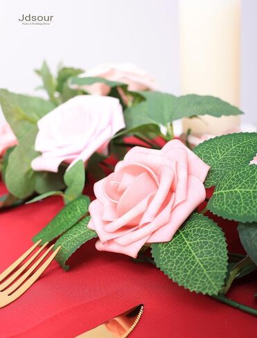 25pcs Artificial Flower，Real Looking Foam Roses w/Stem for DIY Wedding Bouquets Centerpieces Bridal Shower Party Decor-Shades of Navy Blue in Saudi Arabia