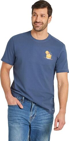 Life is Good - Mens Call Me Old Fashioned Crusher T-Shirt, Color Darkest Blue, Size: X-Large in Saudi Arabia