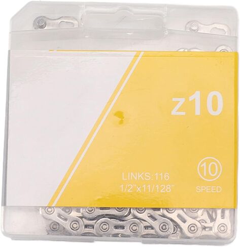10 Speed Chain,Full Hollow Lightweight Mountain Road Bike Chain Alloy Steel Cycling Riding Bike Chain Replacement (Silver) in Saudi Arabia