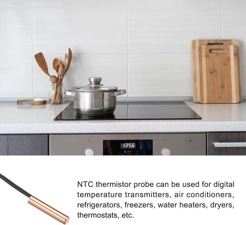 NTC Thermistor Probe 50K 1.3ft Waterproof Copper Temp Sensor Probe, [for Digital Temperature Transmitter] - 5pcs in Saudi Arabia