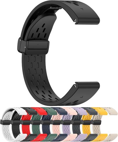 Compatible with Garmin Epix Pro 42mm/Fenix 7S/Fenix 7S Pro/Fenix 7S Solar Bands, 20mm Replacement Silicone Wrist Watch band Replacement, Soft And Durable(Black) in Saudi Arabia