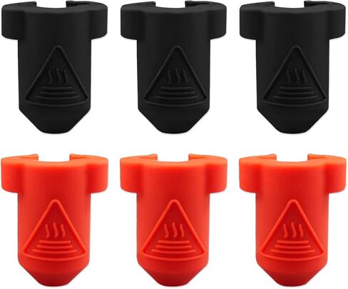 جوارب بغطاء من السيليكون من Hotend تناسب طابعة Creality K1/K1 Max/Ender 3 V3 SE/CR10 SE FDM ثلاثية الأبعاد، 3 أسود 3 أحمر in Kuwait