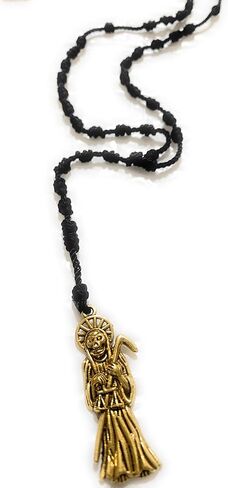 Santa Muerte thread rosary. Rosario de hilo de la Santa Muerte. (Black) in Kuwait