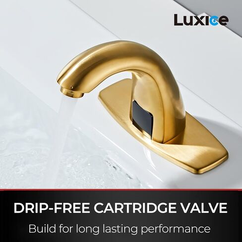 صنبور حوض الحمام بدون لمس - صنبور مستشعر الحركة التلقائي - يعمل بالبطارية للمرحاض التجاري، كروم in Kuwait