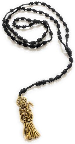 Santa Muerte thread rosary. Rosario de hilo de la Santa Muerte. (Black) in Kuwait