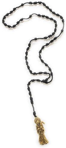 Santa Muerte thread rosary. Rosario de hilo de la Santa Muerte. (Black) in Kuwait