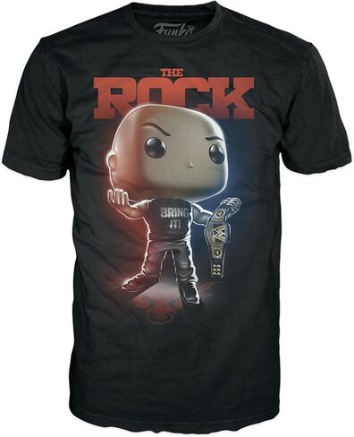Funko Pop! Boxed Tee: WWE - The Rock with Belt - M in Saudi Arabia