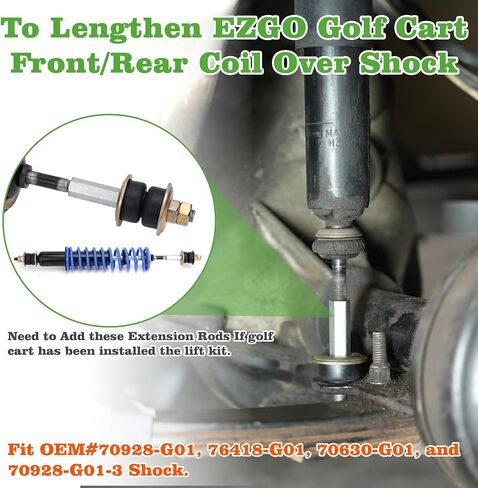 10L0L عربة جولف امتصاص الصدمات تمديد قضيب ل EZGO الخلفية Fron صدمة 70928-G01-3 ، 2 قطعة/المجموعة in Saudi Arabia