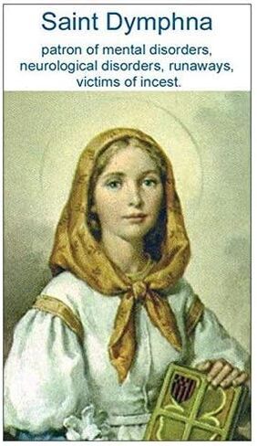 Touched to relics of St Rita St Dymphna & St Gianna Molla patrons of Mothers Day Children Cancer Lost causes illness depression anxiety stress worry hardship drug use (Green) in Saudi Arabia