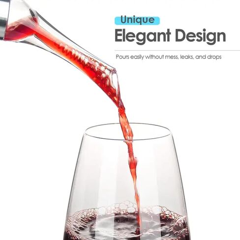 Wine Saver Pump with 4 Vacuum Stoppers and professional wine decanter aerator pourer spout, wine set, Ideal Wine Accessories Gift in Saudi Arabia