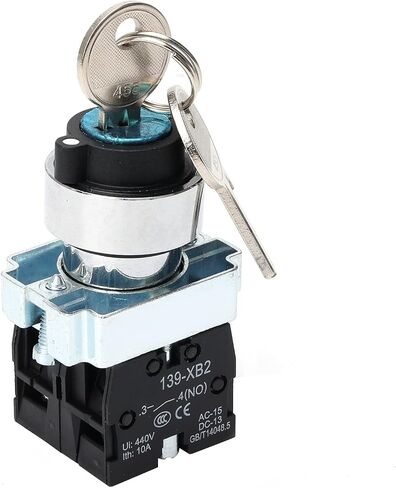 مفتاح مفتاح STARELO 22 مم 3 أوضاع يتم الاحتفاظ بها 2NO مفتاح دوار للإغلاق 10 أمبير 440 فولت XB2-20Y/31. (يتم الحفاظ على 3 أوضاع) in Kuwait