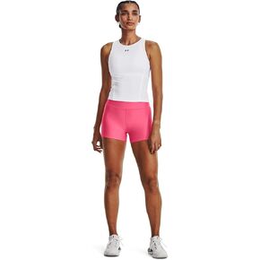 Under Armour Women's HeatGear Armour Mid Rise Shorty, (683) Pink Shock / / White, Medium