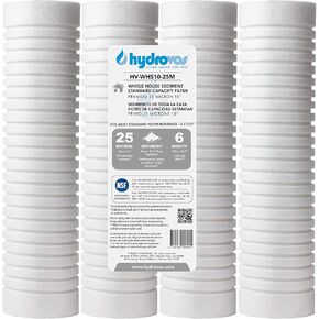 2.5" x 10" 5 Micron Whole House Water Filter, NSF Certified 10 Inch Sediment Filter with 6-Month Filter Life, 4 Pack