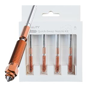 Creality K1C Unicorn Quick-Swap Nozzle Kit (4PCS) - High-Flow Printing, Multiple Apertures (0.4mm, 0.6mm, 0.8mm), Copper & Hardened Steel Nozzles for Ender-3 V3, Ender 3 V3 Plus
