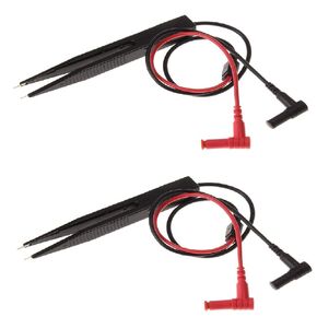 2pcs/lot SMD Inductor Test Clip Probe Tweezers for Resistor Multimeter Capacitor Meter Clip probe