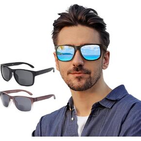 Bifocal Sunglasses for Men Wrap-Around Sports Sun Readers Oversized NO Line Bifocal Reading Glasses UV400 Protection