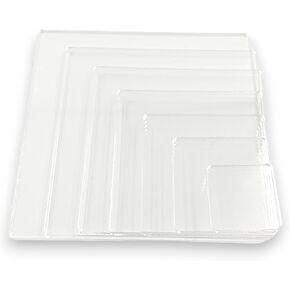 20pc 2" Square Clear Cast Acrylic Discs for Ornaments, Jewelry, Custom Milestone Marker Blanks, Board Game Piece - 3mm, 1/8" Thick Cast Acrylic (2")