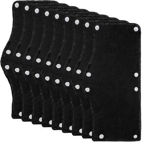 مجموعة من 9 قطع من عصابة الرأس ذات القبعة الصلبة السوداء من Ruisita من قطن تيري مع ملحقات قبعة صلبة قابلة للغسل وبطانة (9، أسود) in Kuwait