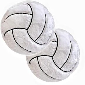 XIYUAN 2Pack 13.8" Football Throw Pillow Plush Soccer Pillow Filled Sports Balls Toy Soft and Durable Soccer Basketball Sports Throw Pillow Cushion Sleep Travel Pillow Sports Toy Gift (Football)