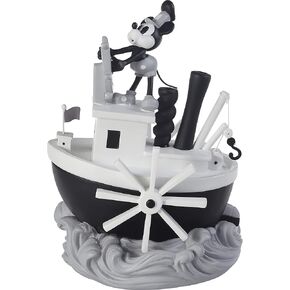 Precious Moments Steamboat Willie Figurine Musical | Disney Steamboat Willie Mickey Mouse Resin Musical | Disney Mickey Mouse | Hand-Painted
