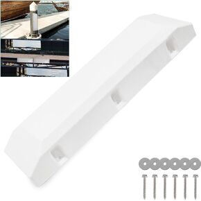 Boat Dock Bumper with Screws,White Dock Bumper Guard,PVC Dock Bumpers Marine for Boat Dock Vertical Pole Post or Corner Dock,Dock Bumper Fender for Horizontal Deck (24 inch,38 inch,31.5 inch)