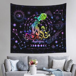 JASUTOT Scorpio Constellation Tapestry Zodiac Sign Tapestry Horoscope Tapestry Astrology Wall Hanging For Bedroom Living Room Dorm (51x60Inch)