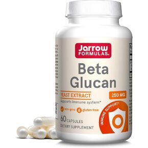 Jarrow Formulas Beta Glucan, Dietary Supplement, Immune Support for Immune Health, 60 Capsules, 60 Day Supply