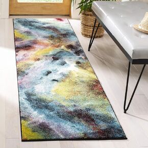 SAFAVIEH Galaxy Collection 2'3" x 4' Multi GAL110A Vibrant Abstract Non-Shedding Entryway Living Room Foyer Bedroom Kitchen Accent Rug