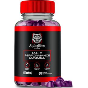 Alpha Bites Gummies, AlphaBites Advanced Formula Max Performance Gummies, All Natural Supplement Extra Strength, Alpha Bites Muscle Growth and Overall Health Support, Alpha Bites Reviews (60 Gummies)