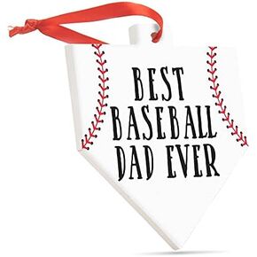 Baseball Ceramic Ornament | Baseball Home Plate | Christmas Ornament