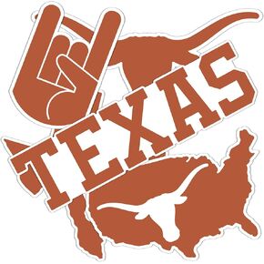 Desert Cactus University of Texas Sticker Longhorns UT Austin Stickers Vinyl Decals Laptop Water Bottle Car T2 (Type 2-3)
