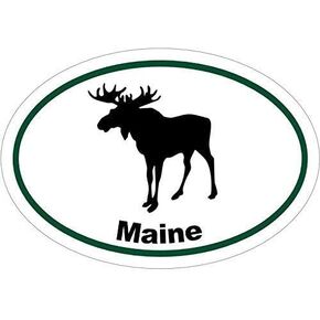 Maine Decal - Maine Moose Vinyl Sticker - Moose Bumper Sticker - Moose Decal - Perfect Maine Vacationer Gift - Made in The USA Size: 4.7 x 3.3 inch