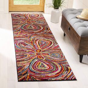 Safavieh Aruba Collection 8' x 10' Multi ARB503M Boho Abstract Flower Area Rug