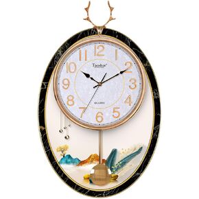 Large Wall Clock for Living Room Decor Modern Silent Pendulum Wall Clock for Home House Kitchen Bedroom Decorative Big Wall Clock Non Ticking Battery Operated Quartz for Indoor Bathroom (523)