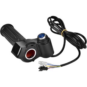 Electric Bike Throttle Grip, 1 Pair Waterproof LED Display Handlebar Grip with Keys Accessory for EBike Escooter 12V / 24V / 36V / 48V / 60V / 72V