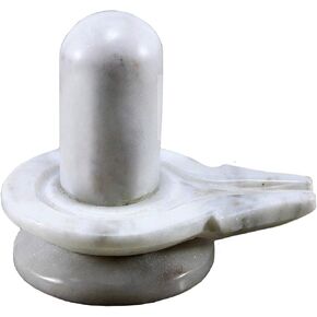 KLEO - Natural Black Stone Shivalingam Shivling Shiv Ling Idol Statue Figurine for Home Decor and Pooja - 3.5" Inches