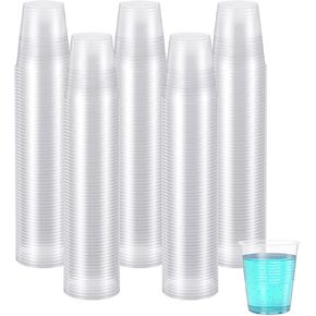 JOLLY CHEF 300 Pack 9 oz Clear Plastic Cups,9 Ounce Disposable Cups, Cold Party Drinking Cups Ideal for Party, Picnic, BBQ, Travel, and Events