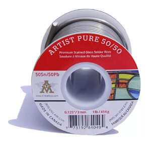 AIM Artist Pure 60/40 Stained Glass Solder, 0.125inch, 1lb (3mm / 454g)