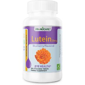 Lutein 20mg Super Eye Health with Natural Blueberry - and Vitamin C Chewable/Meltable Super Taste New Formula 100CT…