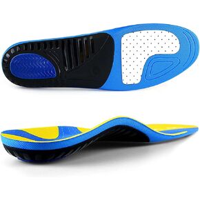 DACAT Orthotics Arch Support Inserts for Plantar Fasciitis Heel Pain, Heel Spur, Orthotic Insoles for Flat Feet, Pronation Insoles - Shoe Inserts for Men & Women (S)