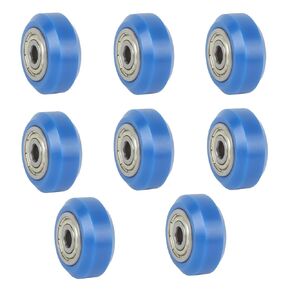8pcs V Solid POM Wheels OD 24mm Rollers Gantry Pulley Double Bearings for Ender 3 V2 Neo,Ender 3 S1 / Pro, Ender 5 3D Printer, CNC Machine, 2020 2040 C Beam V Slot Profiles Linear Rail (Red)