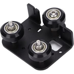 Qiilu Ender 3 V2 Backplate Ender 3 Back Support Plate Black Metal Back Support Plate Black Metal 3D Printer Extruder Back Support Plate with Pulley for Ender3 V2