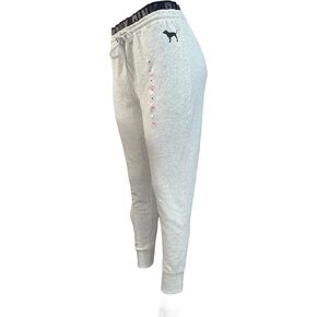 Victoria's Secret Pink High Waist Jogger Sweatpants Color Light Marl Gray Size Medium New in Saudi Arabia