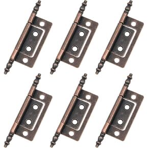 3Pcs Door Flush Hinges 4"x1.5" Bifold Hinge Ball Bearing Non-Mortise 304 Stainless Steel Brushed Hardware Mute Hinge with Mounting Screws for Door Furniture (Black)