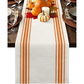 Independence Day Red Blue Stripes 4th of July Cotten Line Patriotic Table Runner 13x36inch Simple Graphics Burlap Table Cloth Runners for Coffee Dinner Holiday Parade Celebrations
