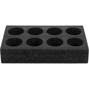 MAGICLULU 1pc 8 Holes Black Foam Drink Cup Tray Pearl Cotton Drink Takeout Tray Foam Coffee Drink Carrier Trays for Takeaway Milk Tea Drinks