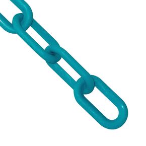 Mr. Chain Plastic Barrier Chain, Turquoise, 1-Inch Link Diameter, 50-Foot Length (10056-50)