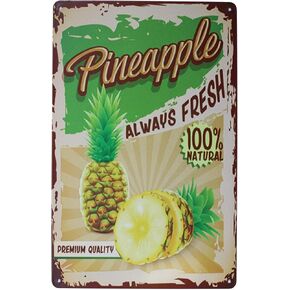 Fruits Collection Vintage Metal Tin Sign Rural Retro Plaque Home Wall Decor (Watermelon)