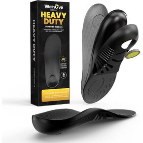 Welnove Plantar Fasciitis Shoe Insoles - High Arch Support Shoe Insert for Men & Women - Orthotics Inserts for Men & Women - Heel Spur Relief Products - Men’s 10-11